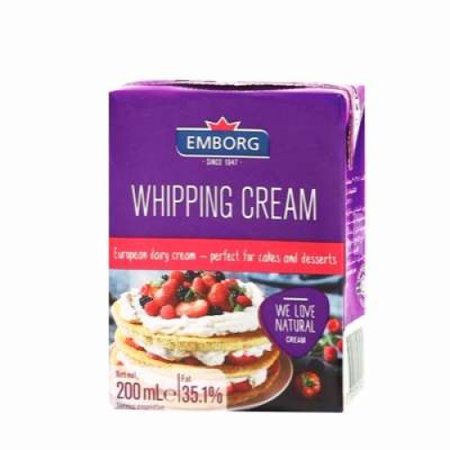 EMBORG UHT WHIPPING CREAM 200ML