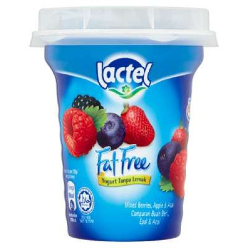 LACTEL FATFREE YOGURT MIXED BERRY 125G