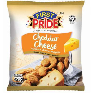 FIRST PRIDE CHEDDAR CHEESE TEMPURA C.NUGGETS 600G