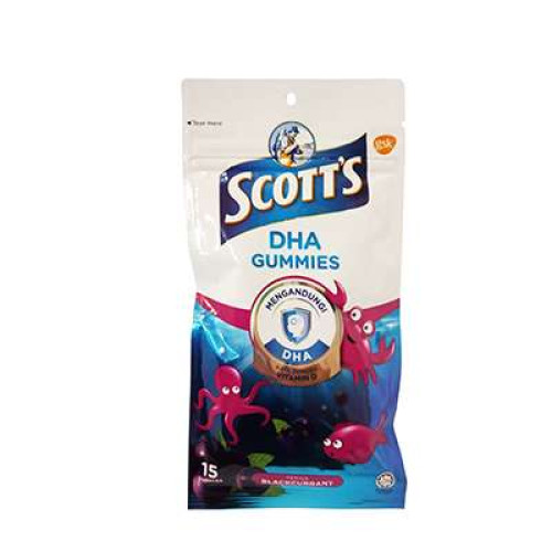 SCOTT'S DHA GUMMIES BLACKCURRENT 15'S