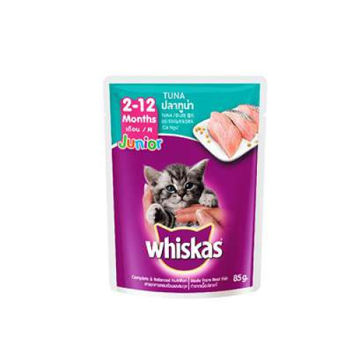 WHISKAS POUCH JUNIOR TUNA 85G