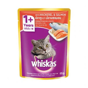 WHISKAS MACKEREL & SALMON 85G