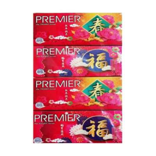 PREMIER CNY PACK FACIAL TISSUE 80S*4