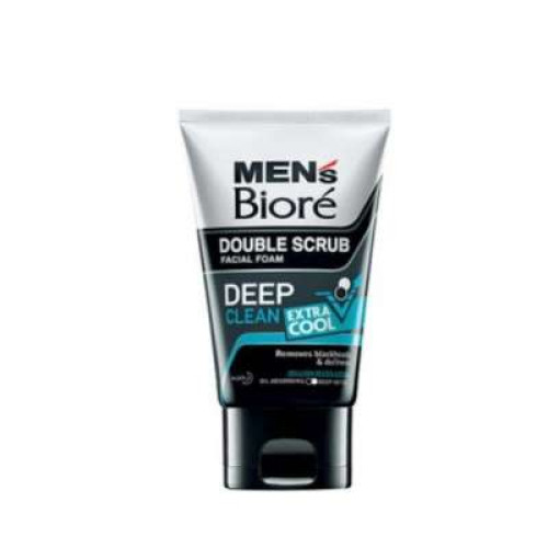 MEN'S BIORE DOUBLE SCRUB EXTRA COOL 100G