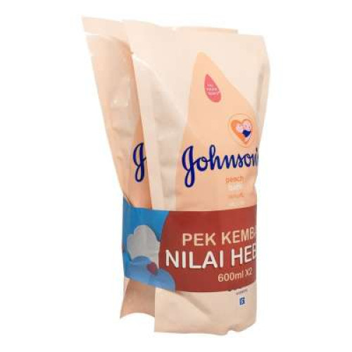 J.BABY BATH PEACH REFILL TP 600ML*2