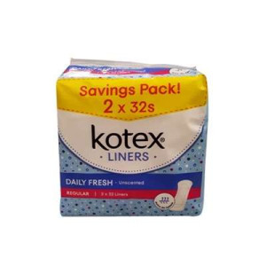 KOTEX FRESH PANTILINERS UNSCENTED 32S*2
