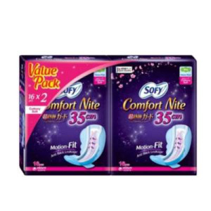 SOFY BODY FIT NIGHT WING SUM 35CM 16S*2