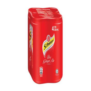 SCHWEPPES GINGER ALE CAN 330ML*4