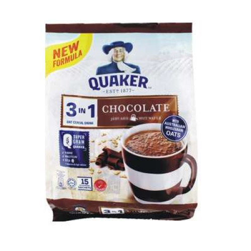 QUAKER 3IN1 CHOCOLATE 28G*15