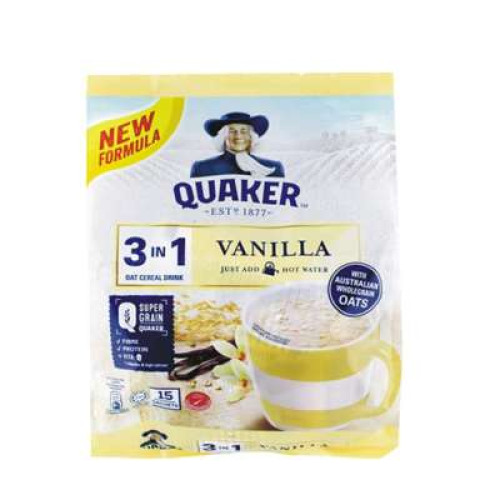 QUAKER 3IN1 VANILLA 28G*15