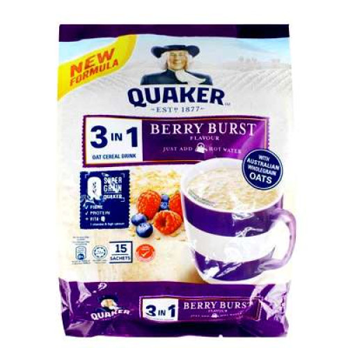 QUAKER 3IN1 BERRY BURST 30G*15