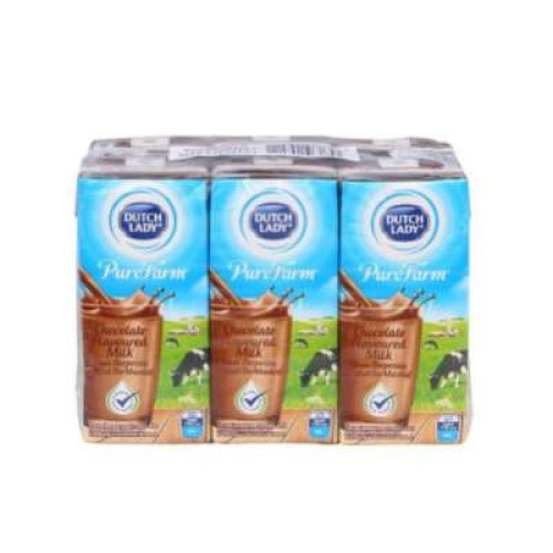 DUTCH LADY UHT PURE FARM CHOCOLATE 200ML*6