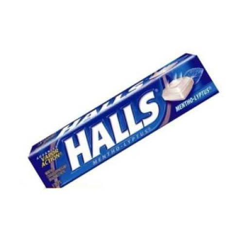 HALLS STICK CANDY-MENTHO LYPTUS 34G