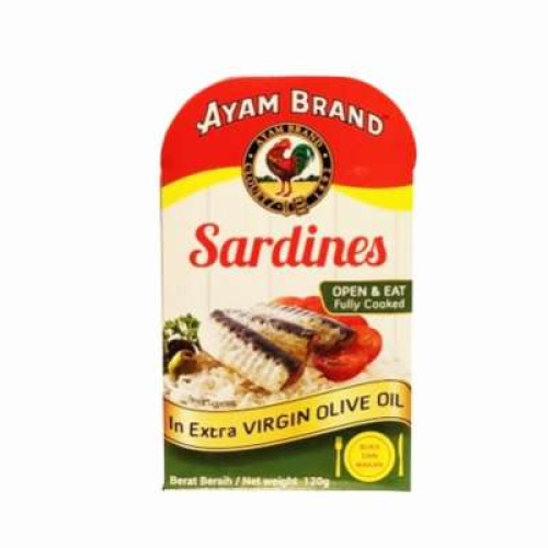 AYAM BRAND SARDINE VIRGIN OLIVE OIL 120G