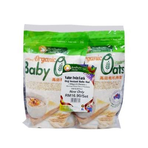 HEALTH VALUE T/ PACK ORG INSTANT BABY OAT 500G*2