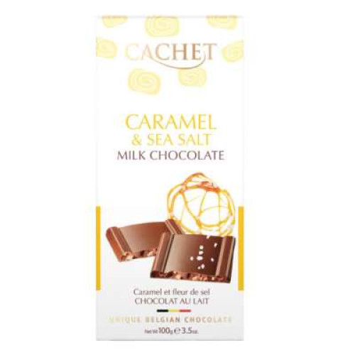 CACHET TABLET MILK CHOC CARAMEL & FLEUR DE SEL 100