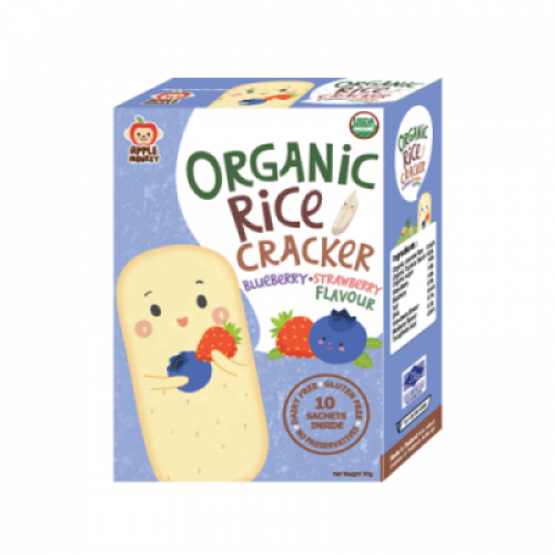 APPLE MONKEY RICE CRACKER BLUEBERRY SBERRY 30G