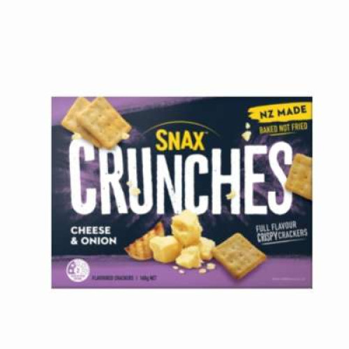 SNAX CRUNCHES CHEESE ONION 12X160G