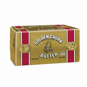 GOLDEN CHURN UNSALTED BUTTER 227G GOLDEN CHURN UNSALTED BUTTER 227G