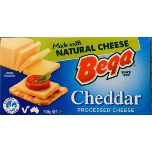 BEGA PROCESSED CHEDDAR CHEESE BLOCK 250G
