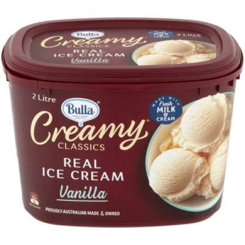 BULLA CREAMY ICE CREAM VANILLA 2L