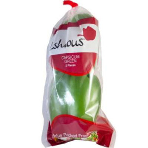 LUSHIOUS GREEN CAPSICUM 300G LUSHIOUS GREEN CAPSICUM 300G