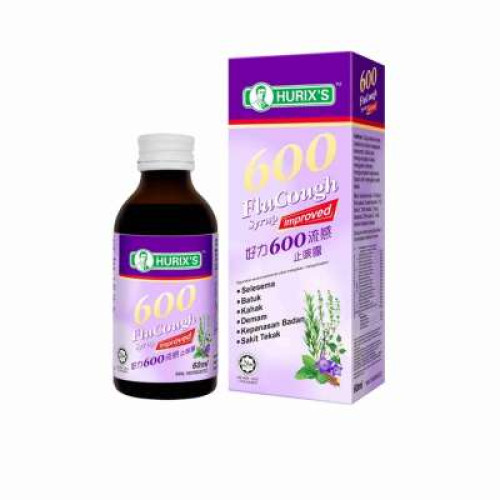 HURIX'S 600 FLU COUGH SYRUP 60ML