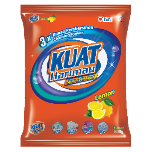 KUAT HARIMAU ZESTY LEMON PWD DETERGENT 2.4KG