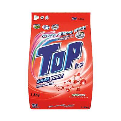 TOP SUPER WHITE DETERGENT PWD 3.8KG