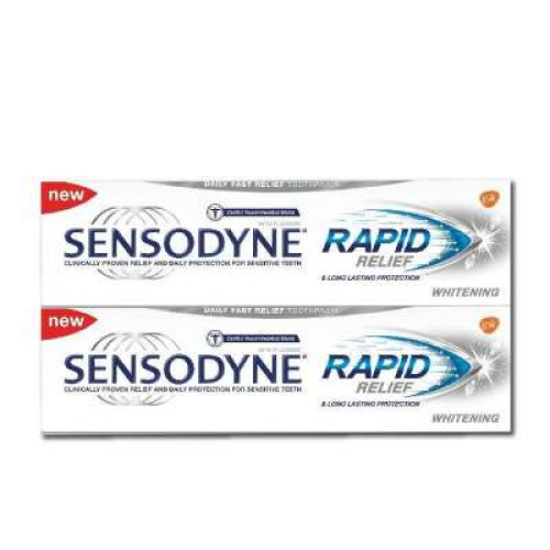 SENSODYNE RAPID RELIEF WHITENING 100G*2