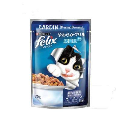 PURINA FELIX ADULT SARDINE POUCH 70G