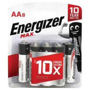 ENERGIZER ALKALINE AA E91BP8 8S