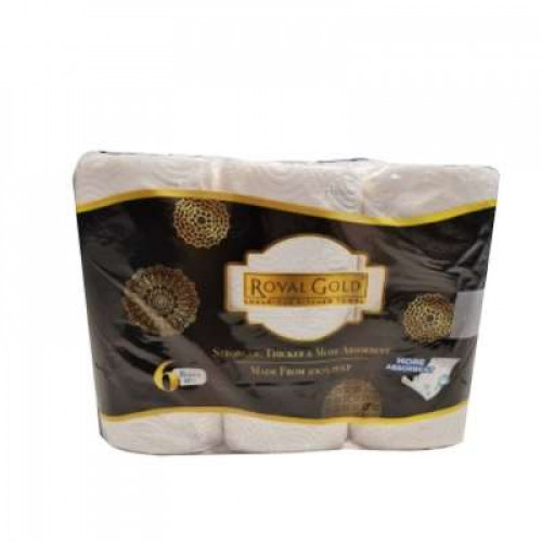 ROYAL GOLD LUXURIOUS K/TOWEL 6 ROLL 55'S