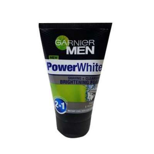 GARNIER POWER WHITE CLEAN & SHAVE FOAM 100ML