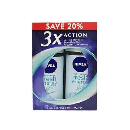 NIVEA DEO (F) R.ON ENERGY FRESH ( LESS 20%) 50ML*2