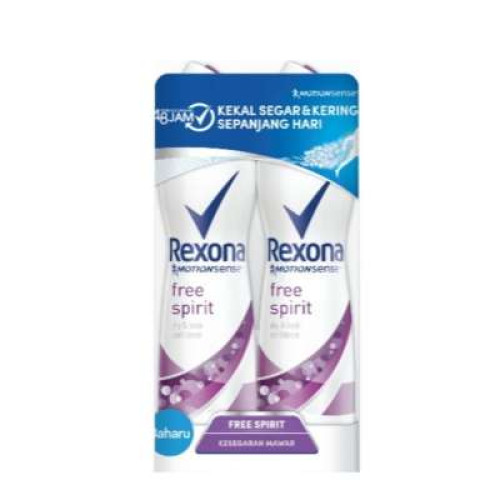 REXONA (W) SPRAY FREE SPIRIT TP 150ML*2