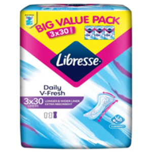 LIBRESSE LONG WING SLIM P.LINER 30S*3