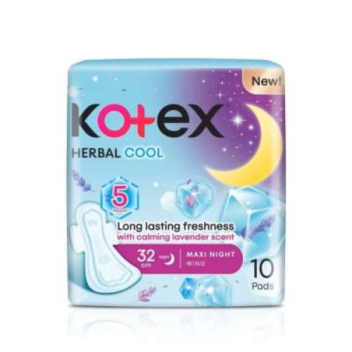 KOTEX NC MAXINIGHT WG 32CM HERBCOOL 10S 
