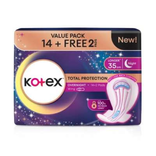 KOTEX TP OVERNIGHT WING PAG 35CM 14S