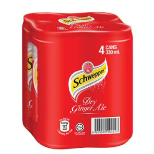 SCHWEPPES GINGER ALE CAN 330ML*4 SCHWEPPES GINGER ALE CAN 330ML*4