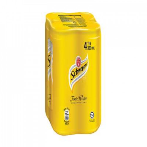 SCHWEPPES TONIC WATER CAN 320ML*4