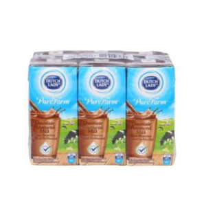DUTCH LADY UHT PURE FARM CHOCOLATE 200ML*6 DUTCH LADY UHT PURE FARM CHOCOLATE 200ML*6
