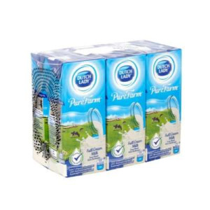 DUTCH LADY UHT PURE FARM FULL CREAM 200ML*6 DUTCH LADY UHT PURE FARM FULL CREAM 200ML*6