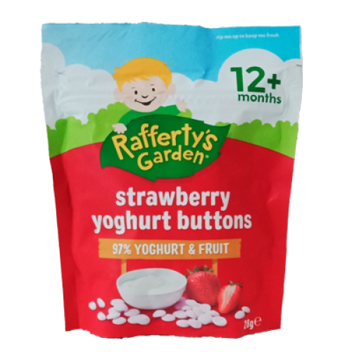 RAFFERTY'S GARDEN STRAWBERRY BUTTONS 28GM