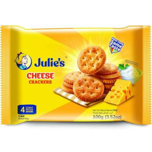 JULIE'S CHEESE CRACKERS 100G JULIE'S CHEESE CRACKERS 100G