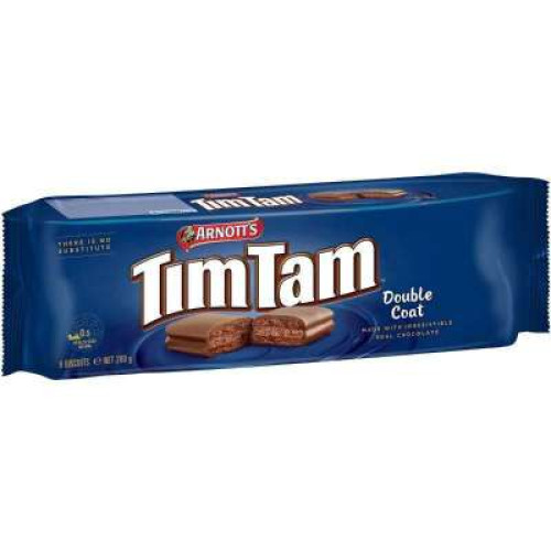 ARNOTT'S TIM TAM DOUBLE COAT BISCUIT W.CHOC 200G