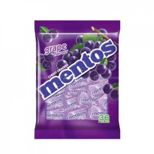MENTOS GRAPE CHEWY DRAGEES 36'S