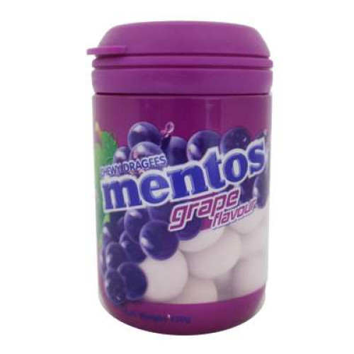 MENTOS CHEWY DRAGEES MIX GRAPE 120G