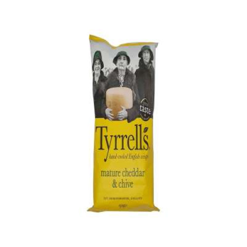 TYRRELLS MATURE CHEDDAR CHEESE & CHIVE 150G