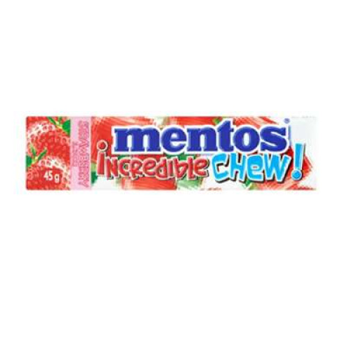 MENTOS INCREDIBLE CHEW-STRAWBERRY 45G